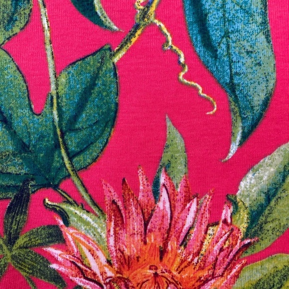 NWT Chico's Botanical V-Neck Strawberry Maragrita Everyday Tee (Size 00) - Picture 6 of 10